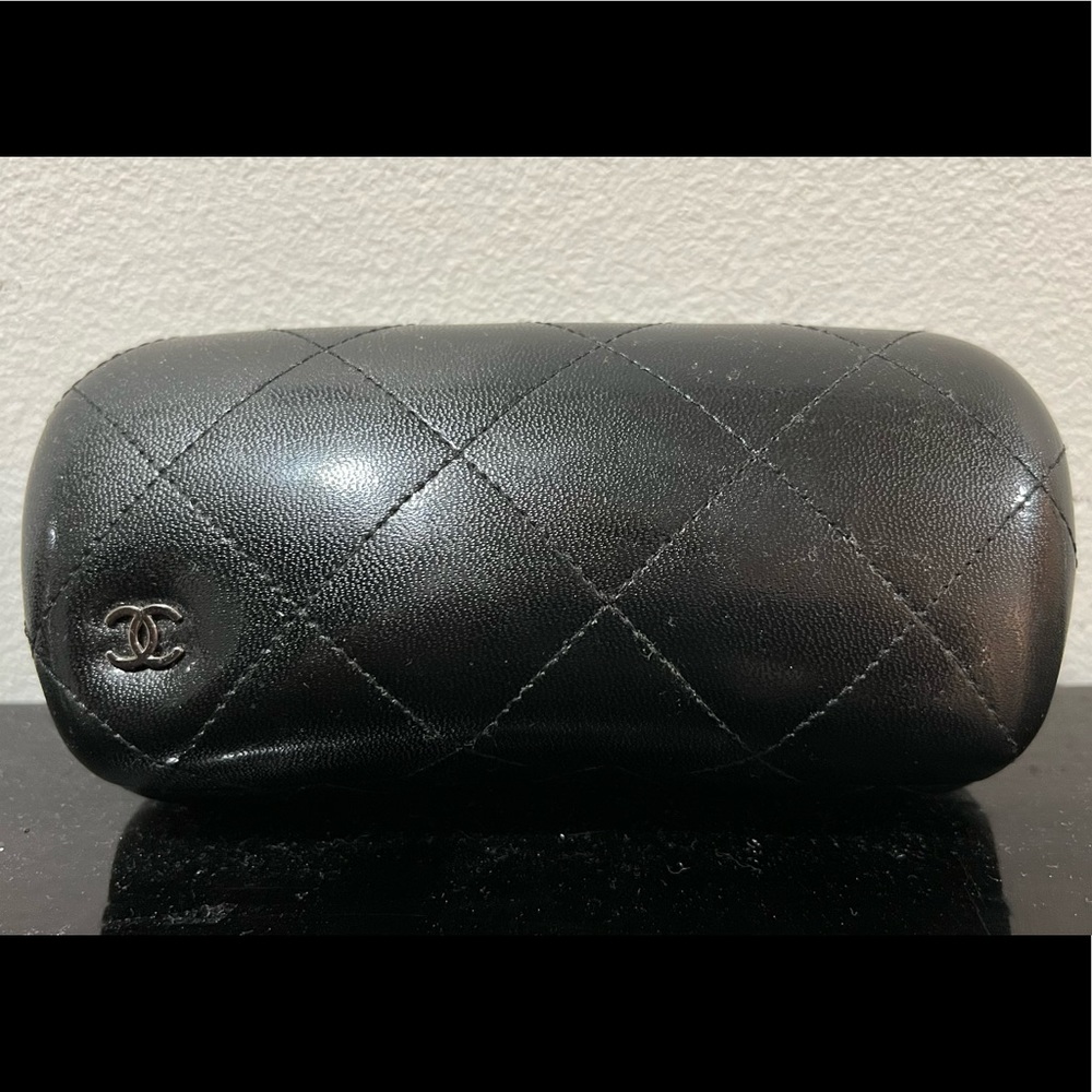 Chanel Sunglasses Case & Cloth - Black
